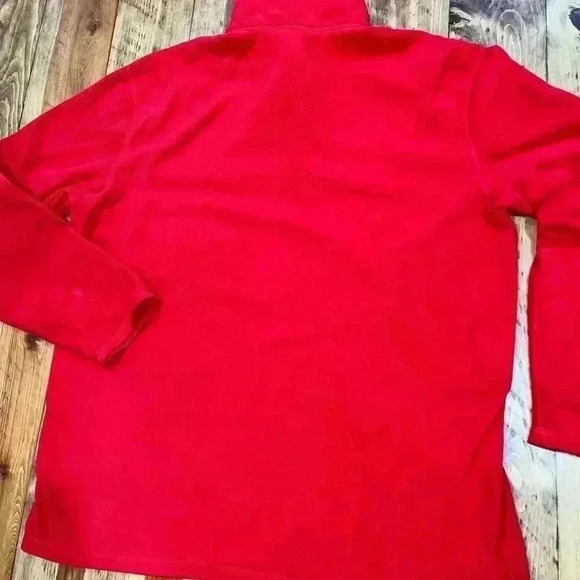 The North Face Polartech Red 1/4 zip fleece pullover - Picture 2 of 6